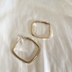 Square Gold Hoop Earrings